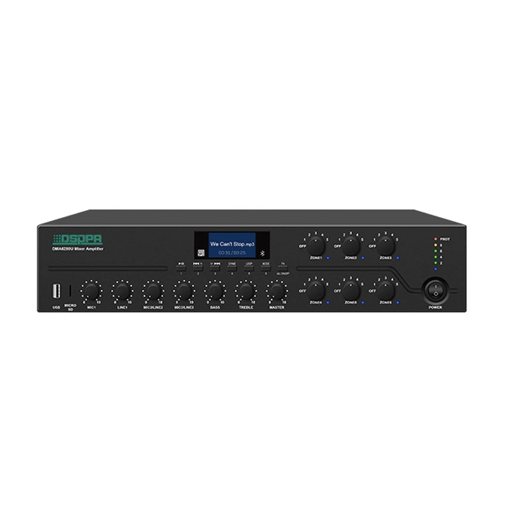 DMA6650U 650W 6 Zones Digital Mixer Amplifier with Remote Paging Station